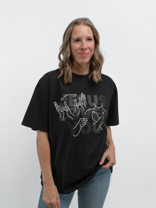 JESUS LOVES YOU ASL T-SHIRT