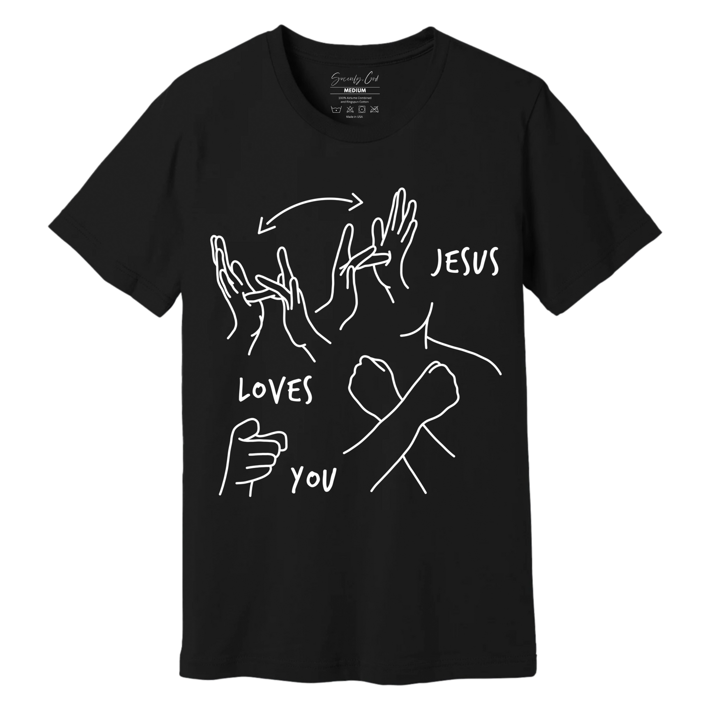 JESUS LOVES YOU ASL T-SHIRT