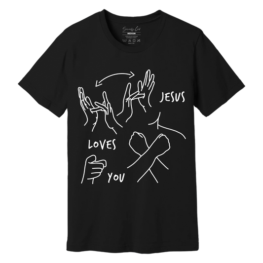 JESUS LOVES YOU ASL T-SHIRT
