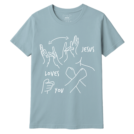 JESUS LOVES YOU ASL T-SHIRT
