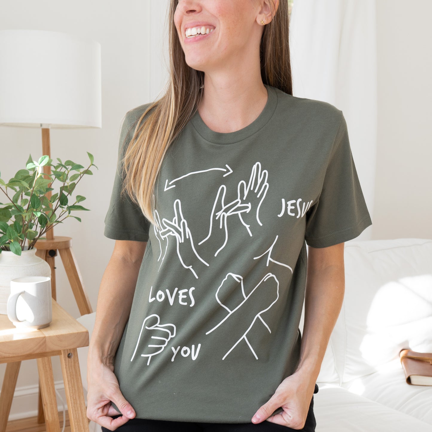 JESUS LOVES YOU ASL T-SHIRT