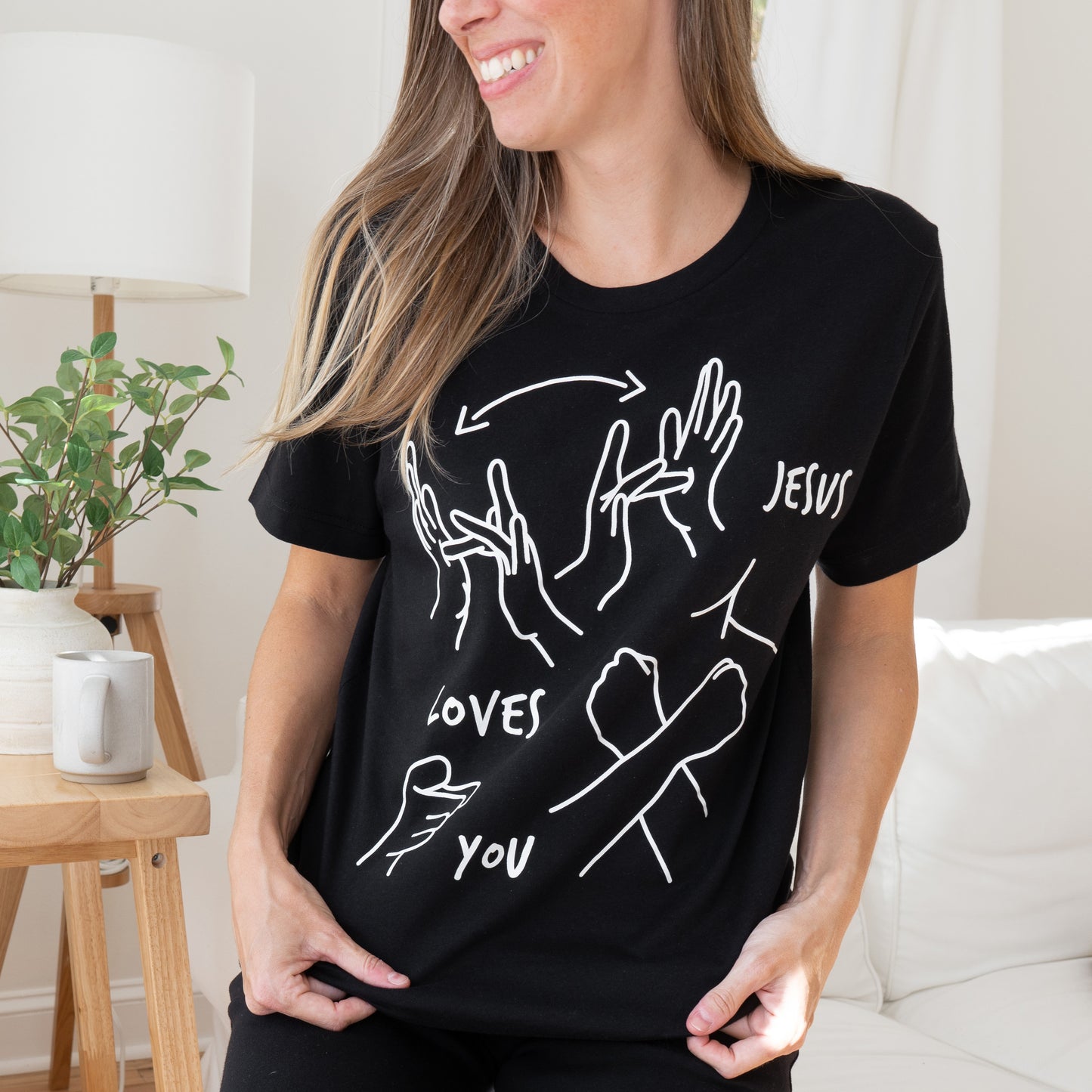 JESUS LOVES YOU ASL T-SHIRT