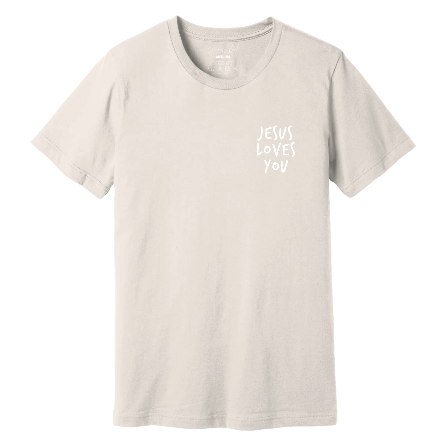 JESUS LOVES YOU ASL T-SHIRT (POCKET + BACK)