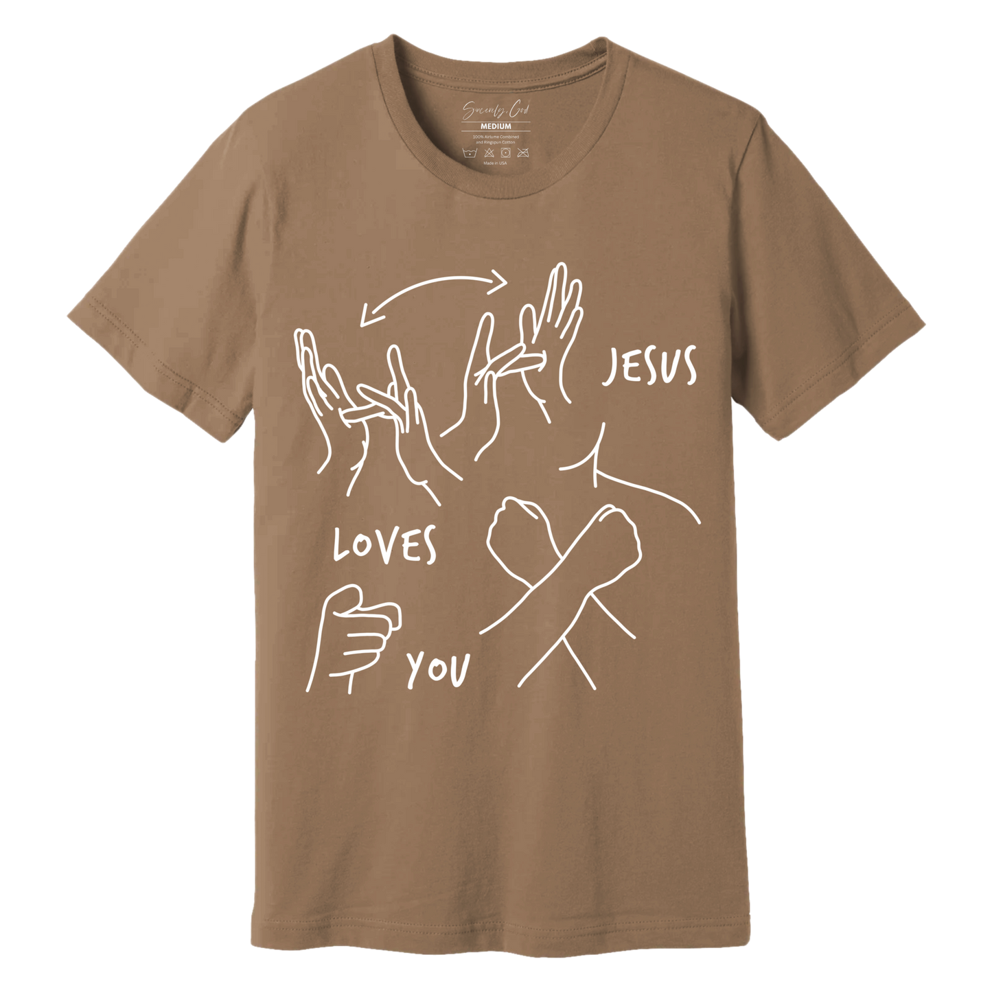 JESUS LOVES YOU ASL T-SHIRT