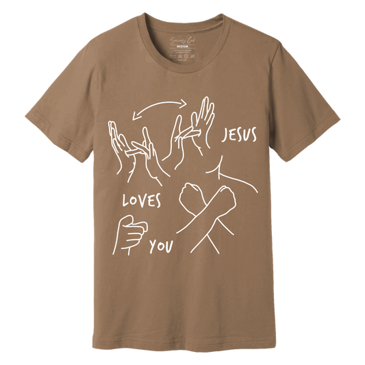 JESUS LOVES YOU ASL T-SHIRT