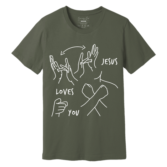 JESUS LOVES YOU ASL T-SHIRT