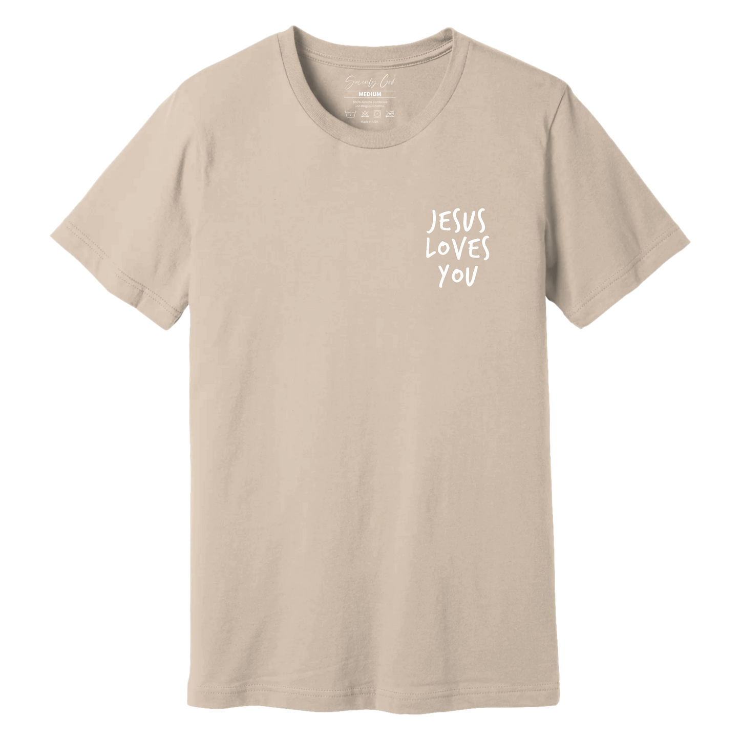 JESUS LOVES YOU ASL T-SHIRT (POCKET + BACK)