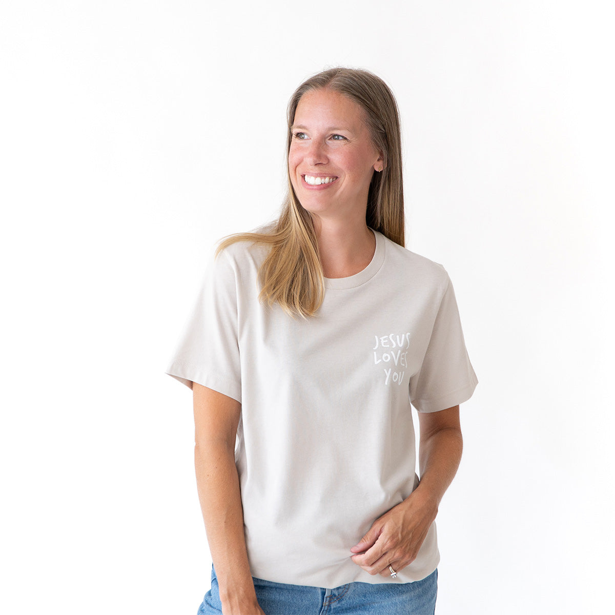JESUS LOVES YOU ASL T-SHIRT (POCKET + BACK)
