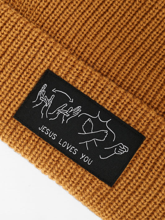 JESUS LOVES YOU ASL BEANIE