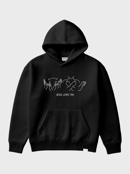 JESUS LOVES YOU ASL HOODIE