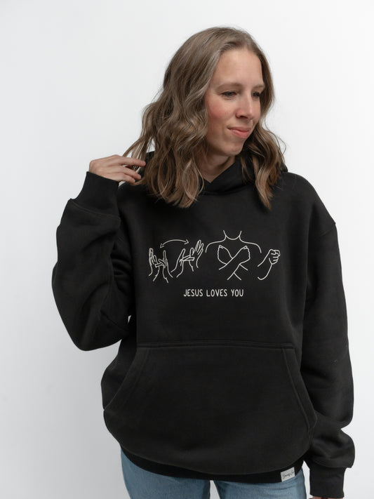 JESUS LOVES YOU ASL HOODIE