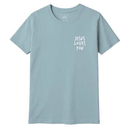 JESUS LOVES YOU ASL T-SHIRT (POCKET + BACK)