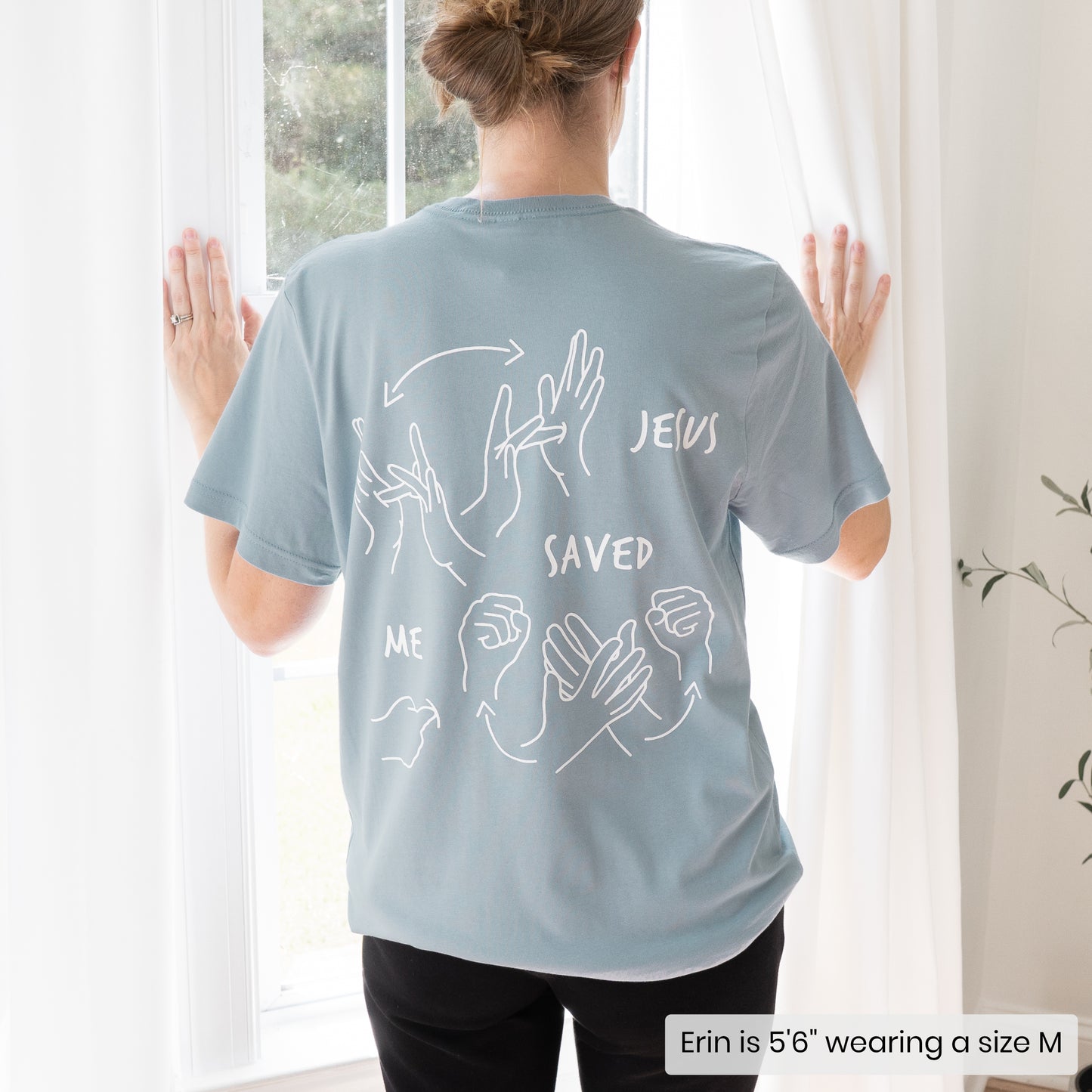 JESUS SAVED ME ASL T-SHIRT (POCKET + BACK)