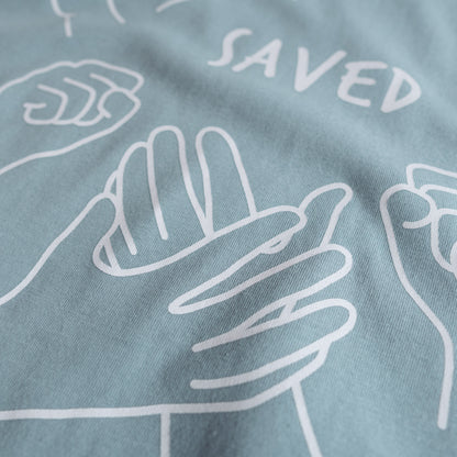 JESUS SAVED ME ASL T-SHIRT (POCKET + BACK)