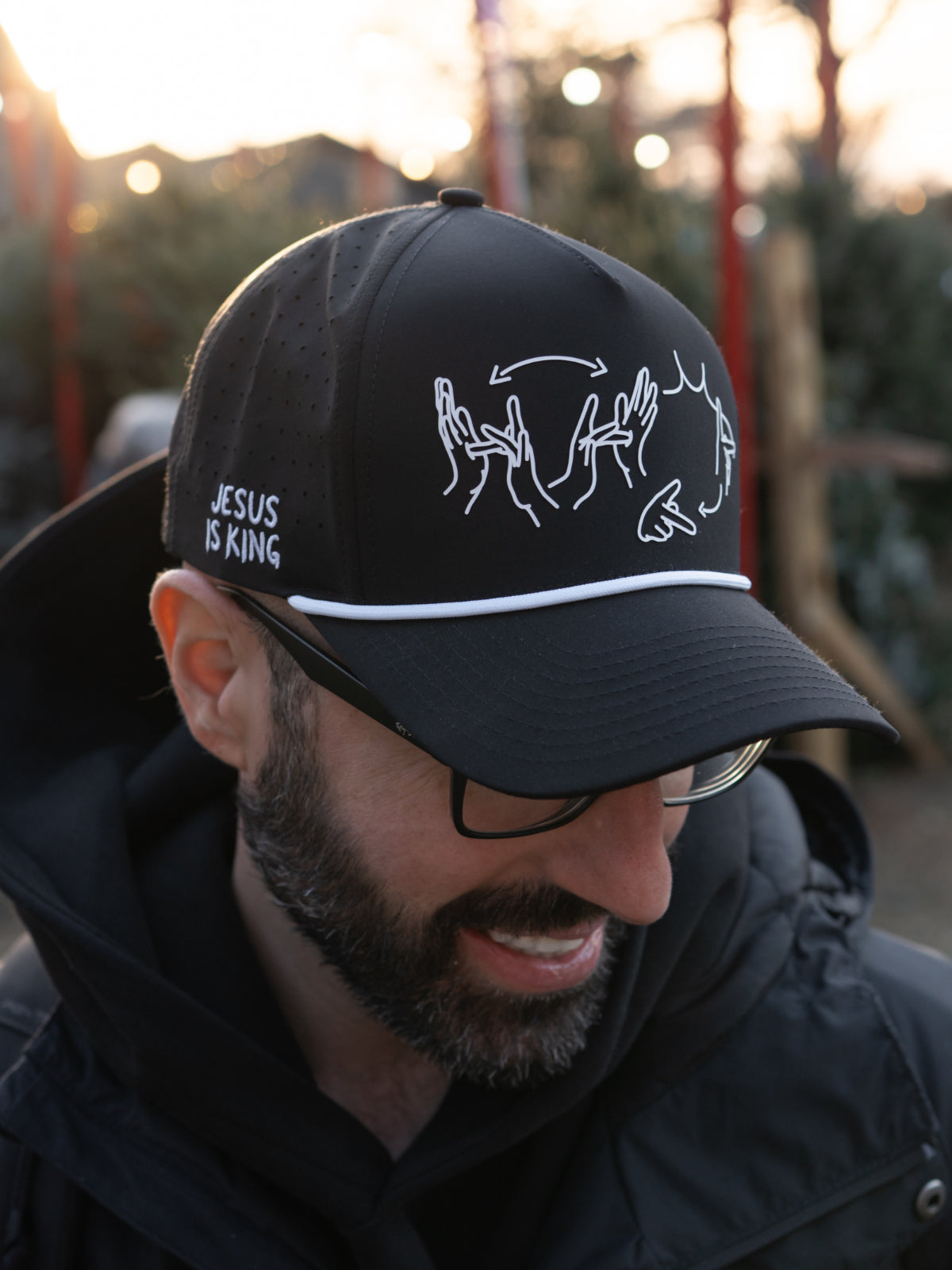 JESUS IS KING ASL SNAPBACK HAT