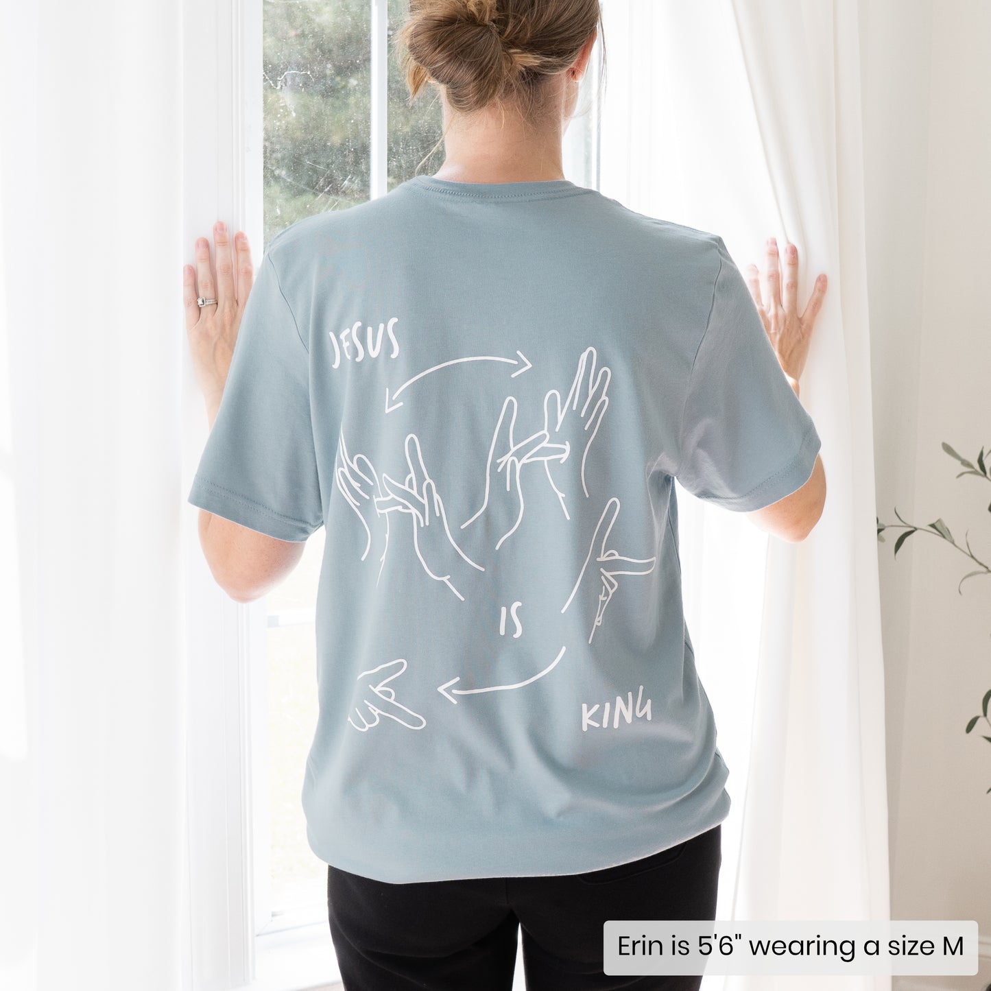 JESUS IS KING ASL T-SHIRT (POCKET + BACK)