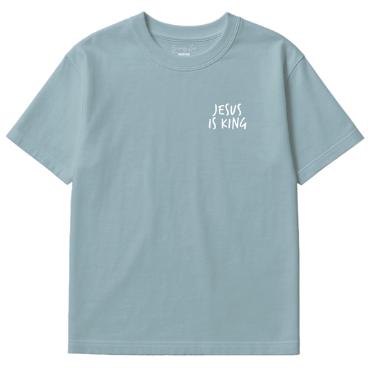 JESUS IS KING ASL BOXY T-SHIRT (POCKET + BACK)