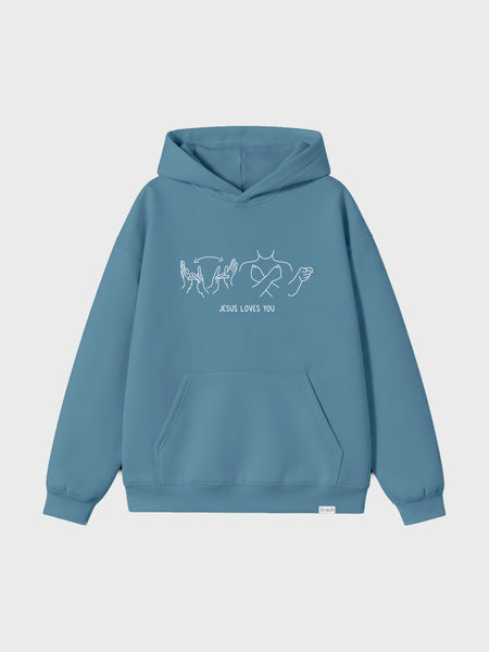 JESUS LOVES YOU ASL HOODIE - LIVING WATER – Sincerely, God