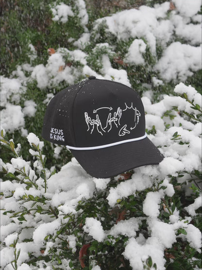 JESUS IS KING ASL SNAPBACK HAT